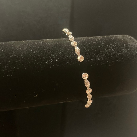 Givenchy Jewelry - Givenchy CZ/silver hinged open cuff bracelet. NWOT